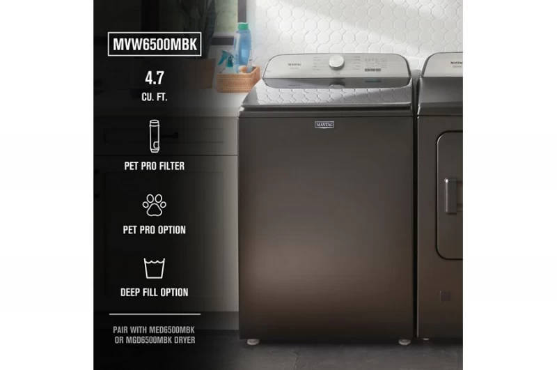 Pet Pro Top Load Washer - 4.7  cu. ft. MVW6500MBK