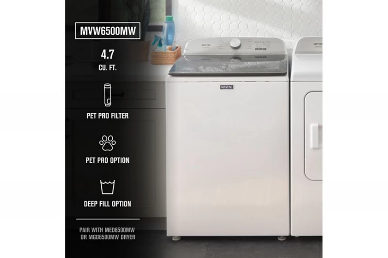 Pet Pro Top Load Washer - 4.7 cu. ft. MVW6500MW