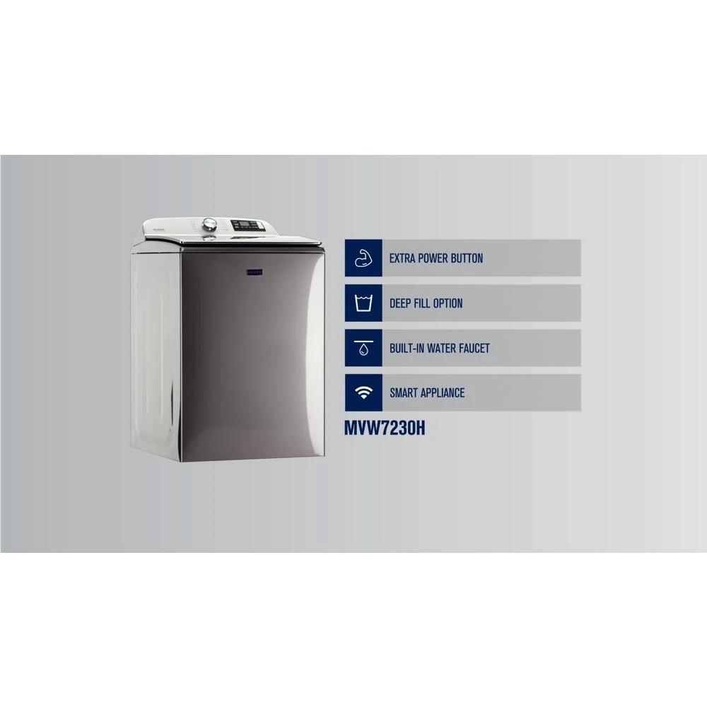 Smart Top Load Washer with Extra Power Button - 5.2 cu. ft. view 10