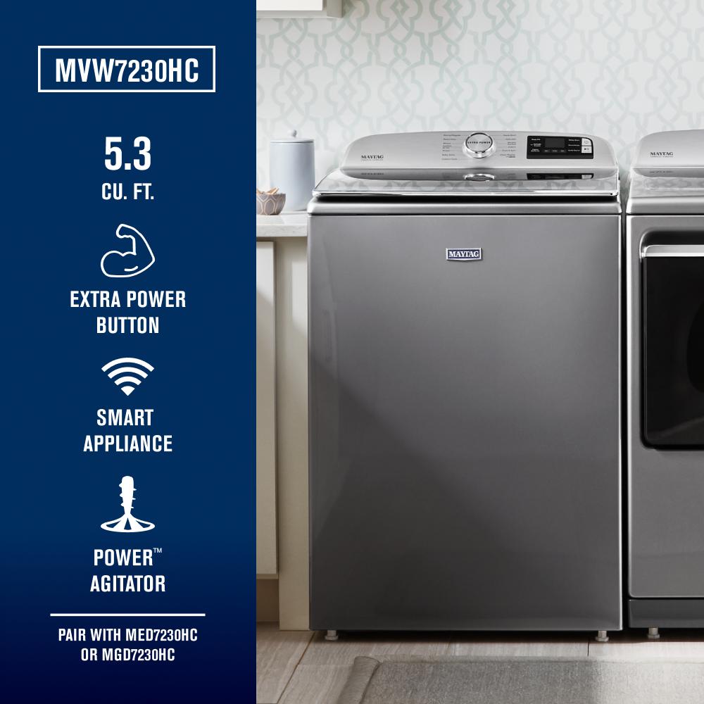 Smart Top Load Washer with Extra Power Button - 5.2 cu. ft. view 81