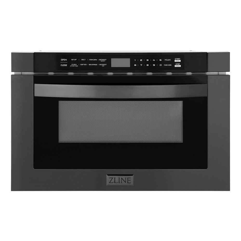 24 In. 1.2 Cu. Ft. Built-in Microwave Drawer In Black Stainless Steel MWD1BS