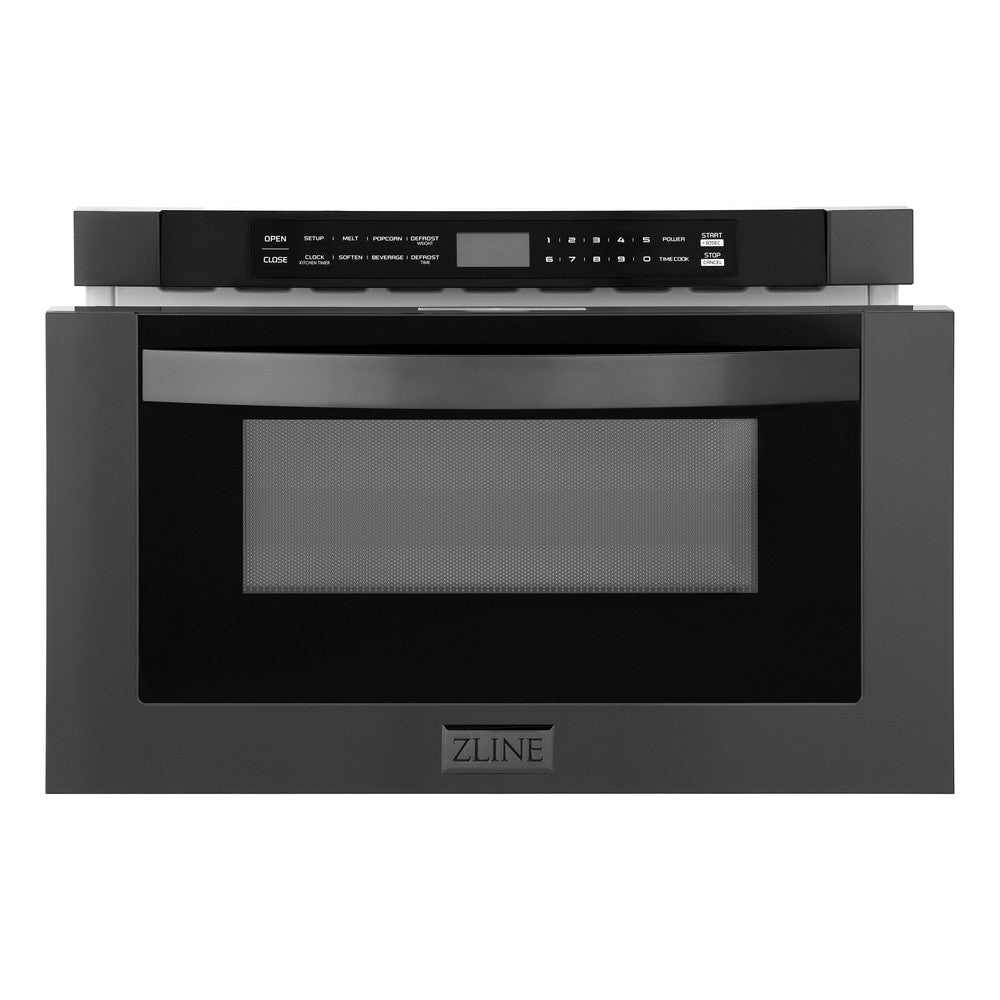 24 In. 1.2 Cu. Ft. Built-in Microwave Drawer In Black Stainless Steel MWD1BS