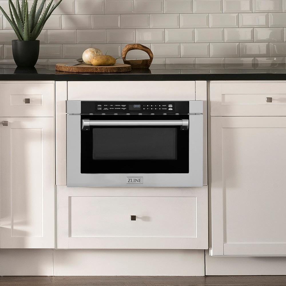 24 In. 1.2 Cu. Ft. Built-in Microwave Drawer With A Traditional Handle In Stainless Steel MWD1H