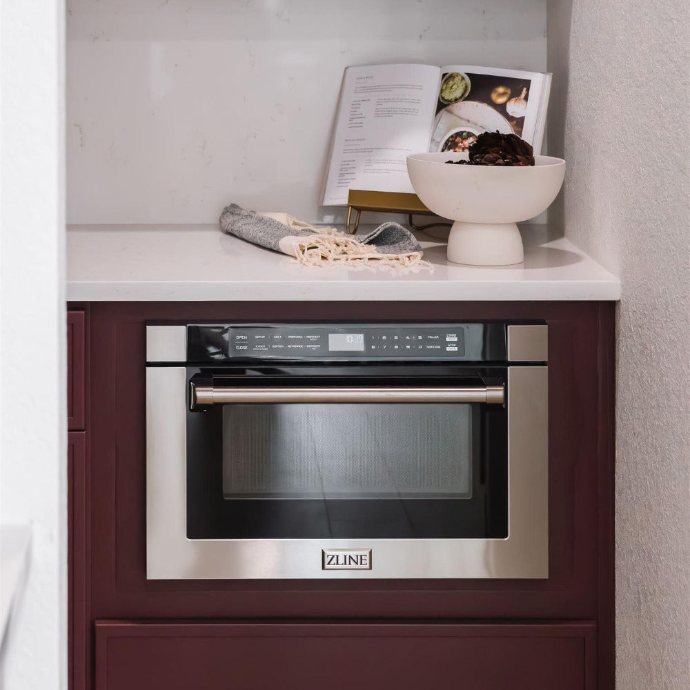 24 In. 1.2 Cu. Ft. Built-in Microwave Drawer With A Traditional Handle In Stainless Steel MWD1H