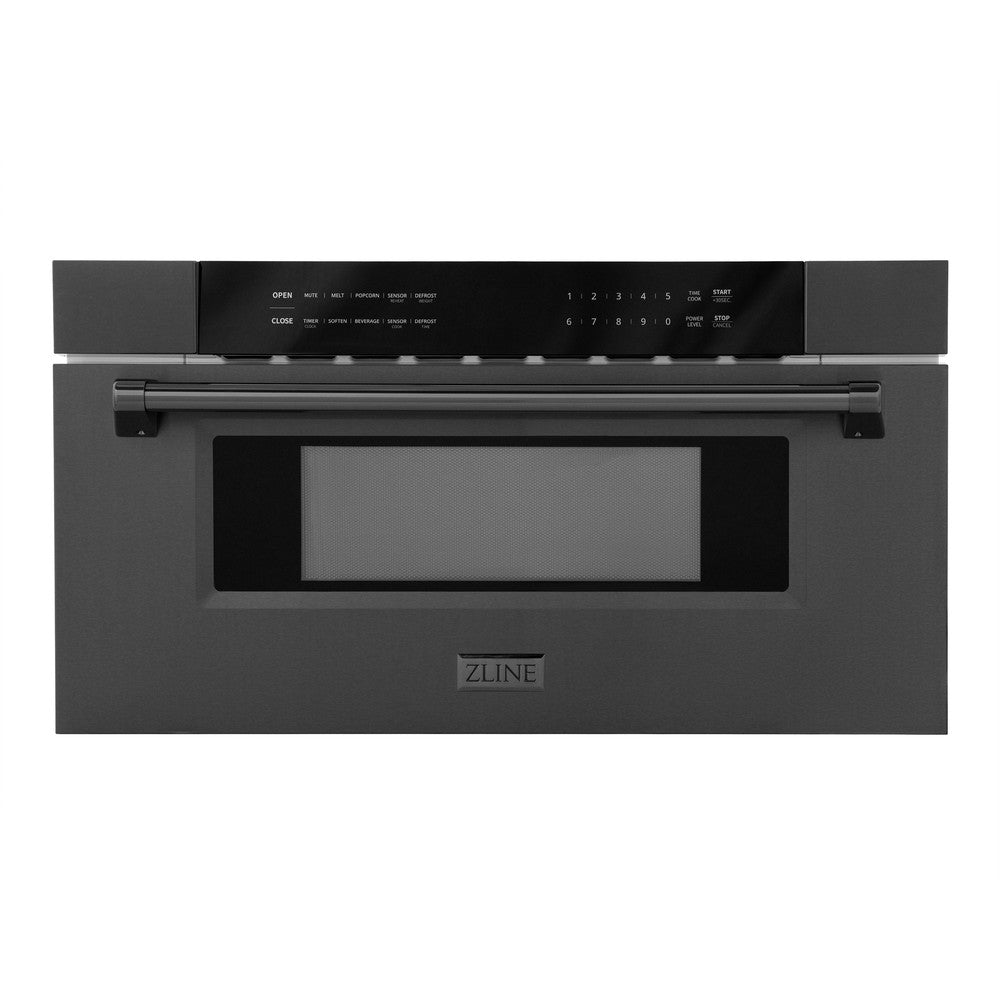 30 In. 1.2 Cu. Ft. Built-in Microwave Drawer In Black Stainless Steel MWD30BS