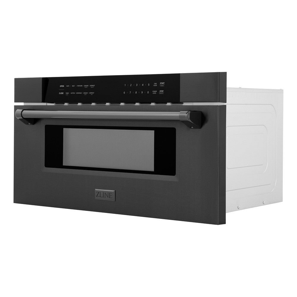 30 In. 1.2 Cu. Ft. Built-in Microwave Drawer In Black Stainless Steel MWD30BS