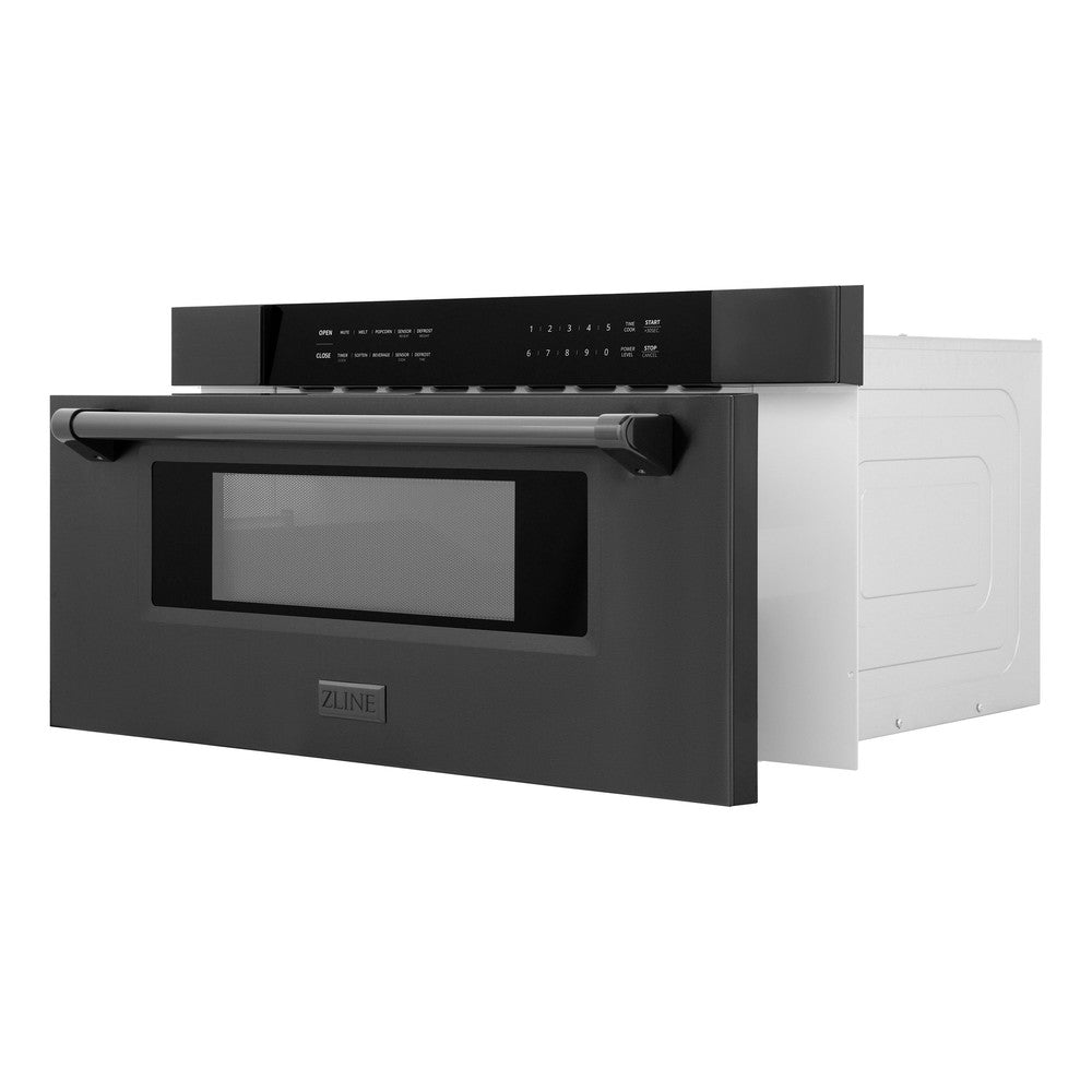 30 In. 1.2 Cu. Ft. Built-in Microwave Drawer In Black Stainless Steel MWD30BS