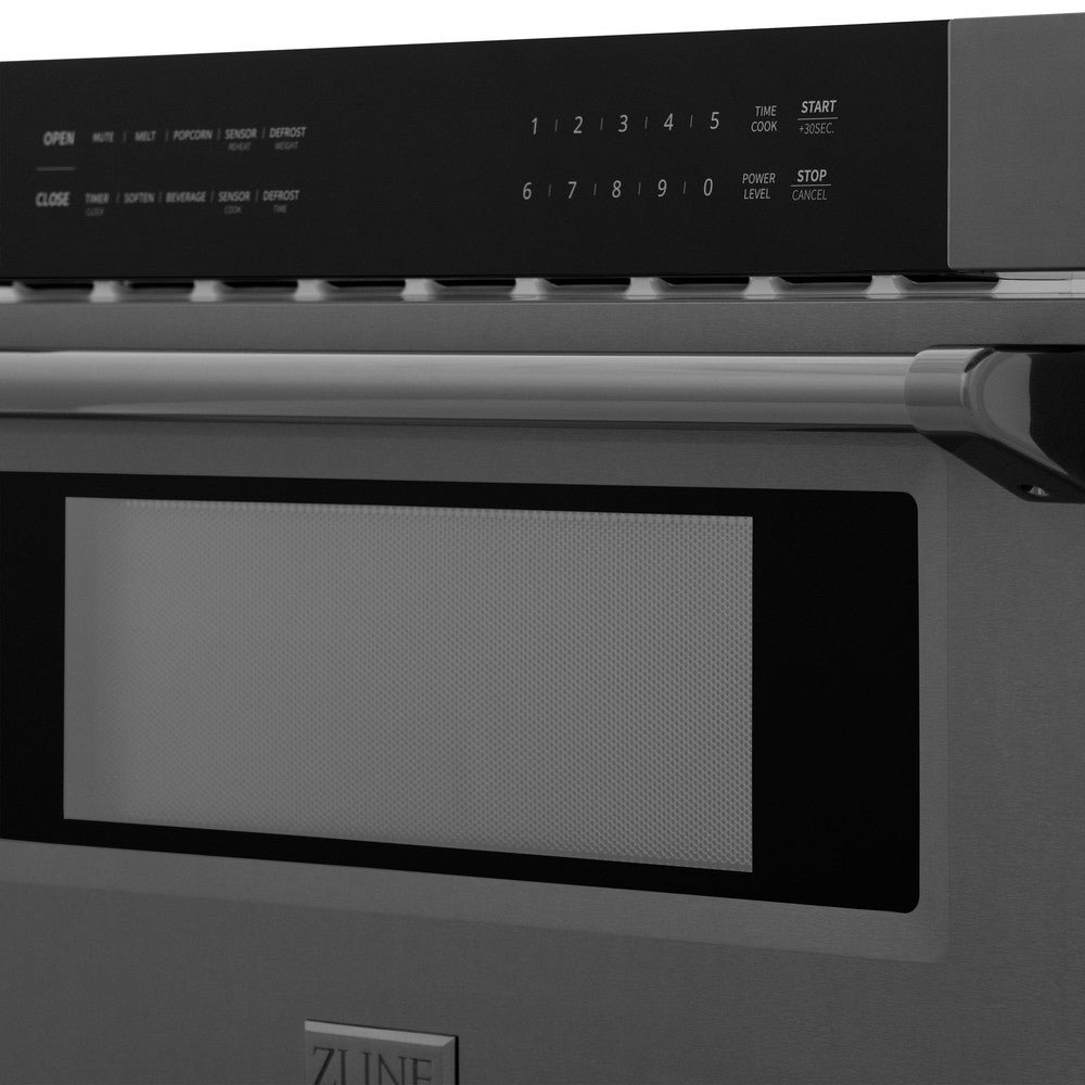 30 In. 1.2 Cu. Ft. Built-in Microwave Drawer In Black Stainless Steel MWD30BS