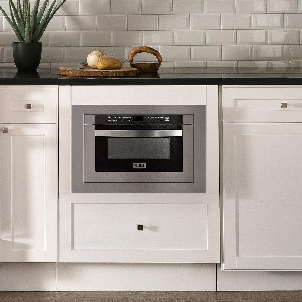 24" 1.2 cu. ft. Built-in Microwave Drawer with 30" Trim Kit MWDTK30