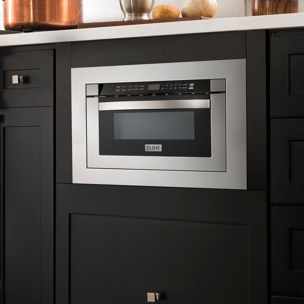 24" 1.2 cu. ft. Built-in Microwave Drawer with 30" Trim Kit MWDTK30