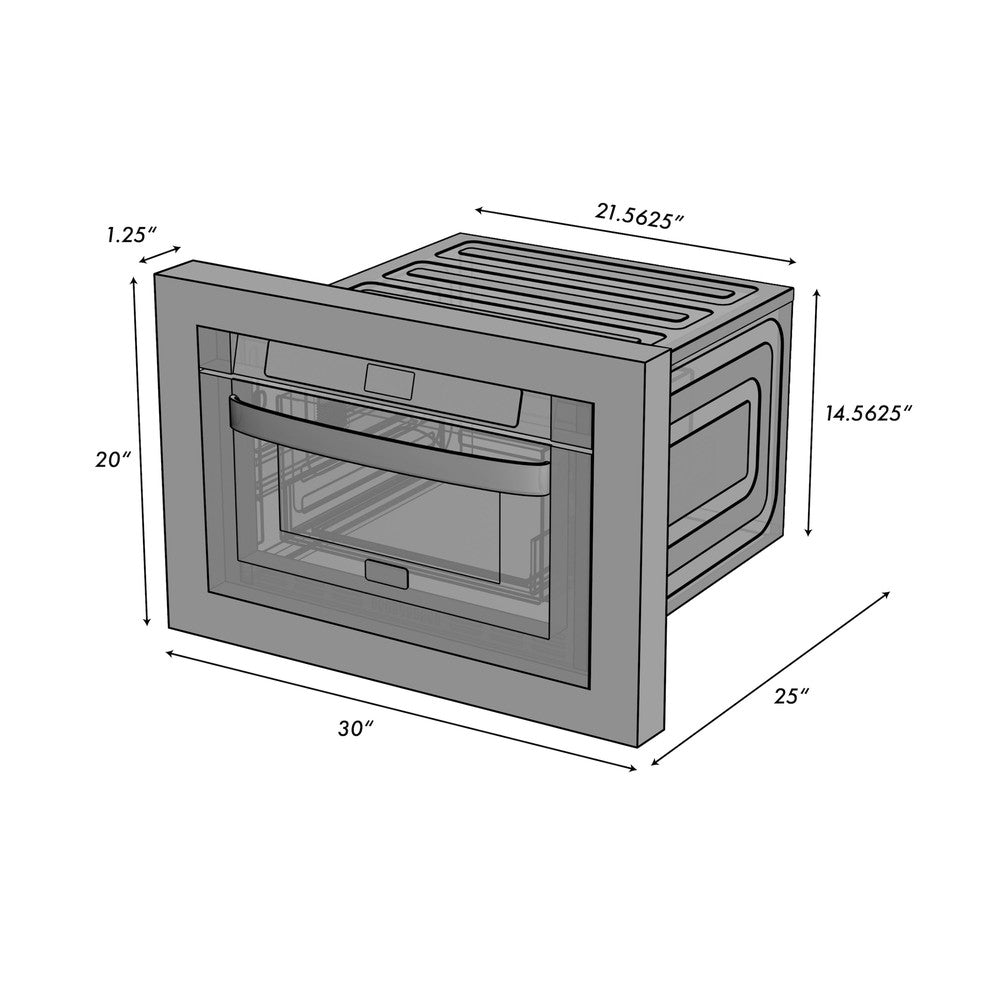 24" 1.2 cu. ft. Built-in Microwave Drawer with 30" Trim Kit MWDTK30