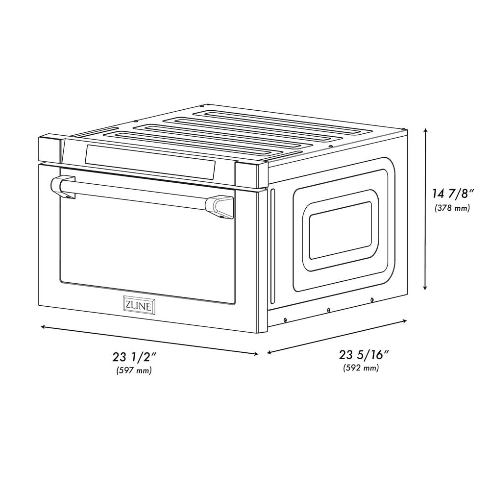 Autograph Edition 24" 1.2 cu. ft. Built-in Microwave Drawer and Champagne Bronze Accents MWDZ1BSHCB