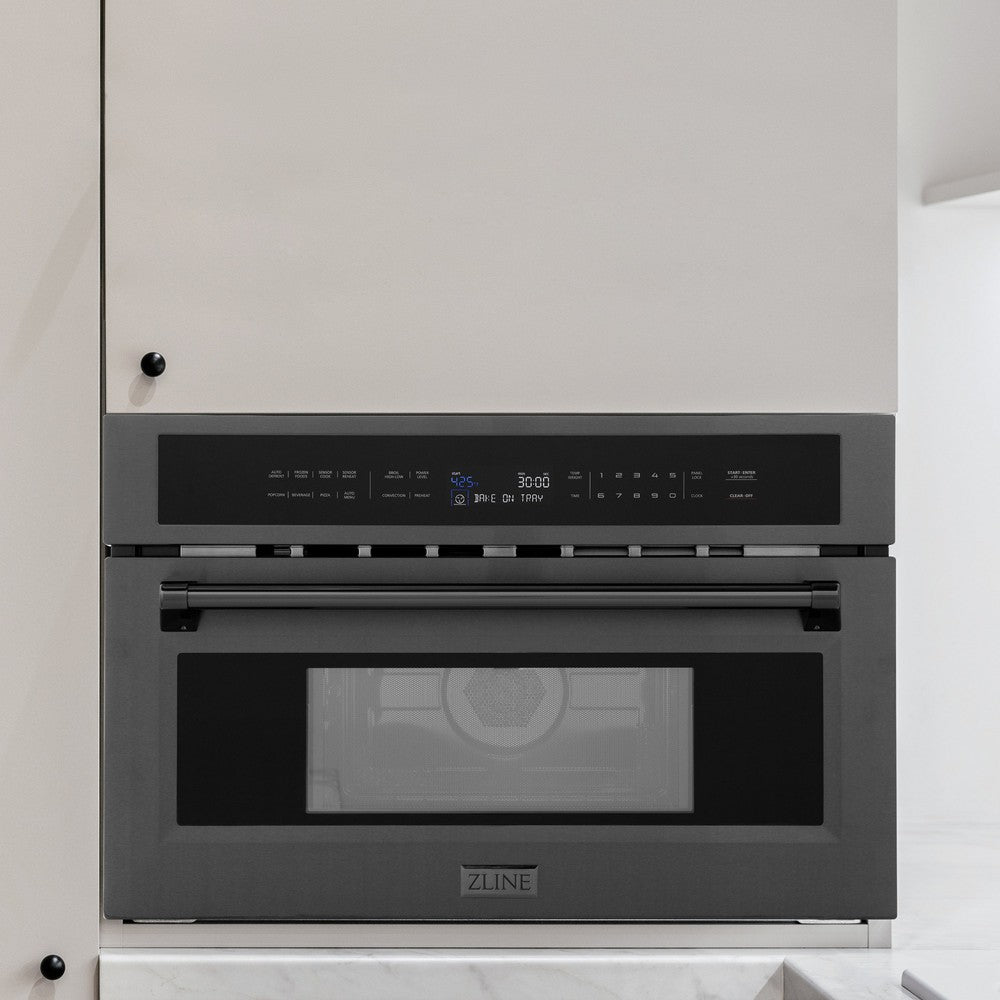 30 In. 1.6 Cu Ft. Black Stainless Steel Built-in Convection Microwave Oven MWO30BS