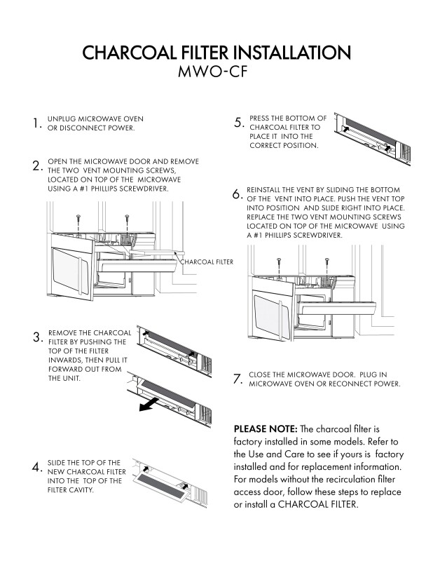 Over the Range Microwave Charcoal Filters MWOCF