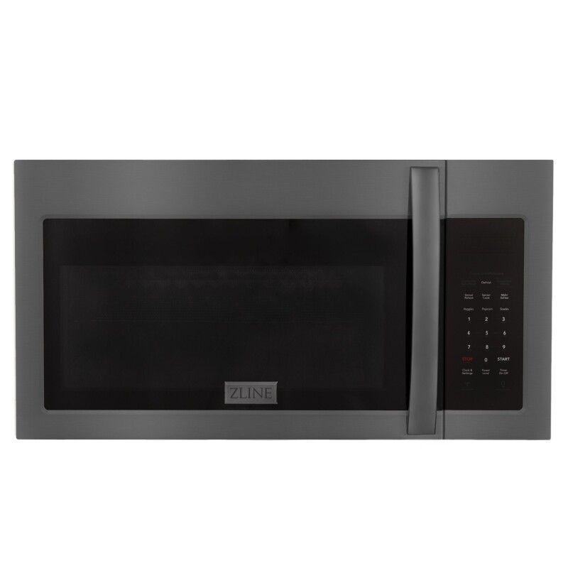 ZLINE 1.5 cu. ft. Over the Range Convection Microwave Oven with Modern Handle and Sensor Cooking Black Stainless Steel MWOOTR30BS Picture 1