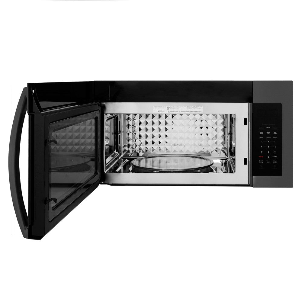 30 In. Black Stainless Steel Over The Range Convection Microwave Oven With Modern Handle MWOOTR30BS