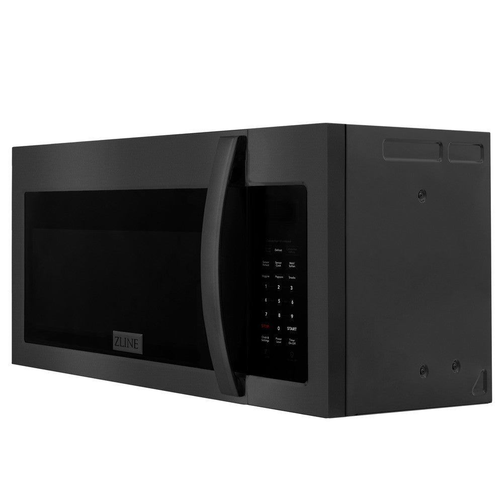 30 In. Black Stainless Steel Over The Range Convection Microwave Oven With Modern Handle MWOOTR30BS