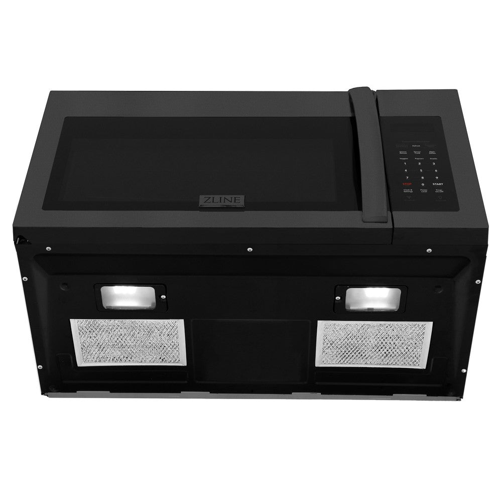 30 In. Black Stainless Steel Over The Range Convection Microwave Oven With Modern Handle MWOOTR30BS