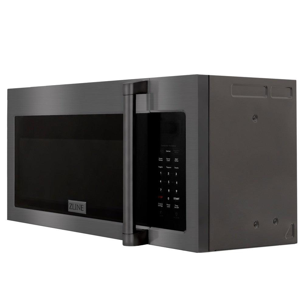 30 in. Black Stainless Steel Over the Range Convection Microwave Oven with Traditional Handle MWOOTRH30BS