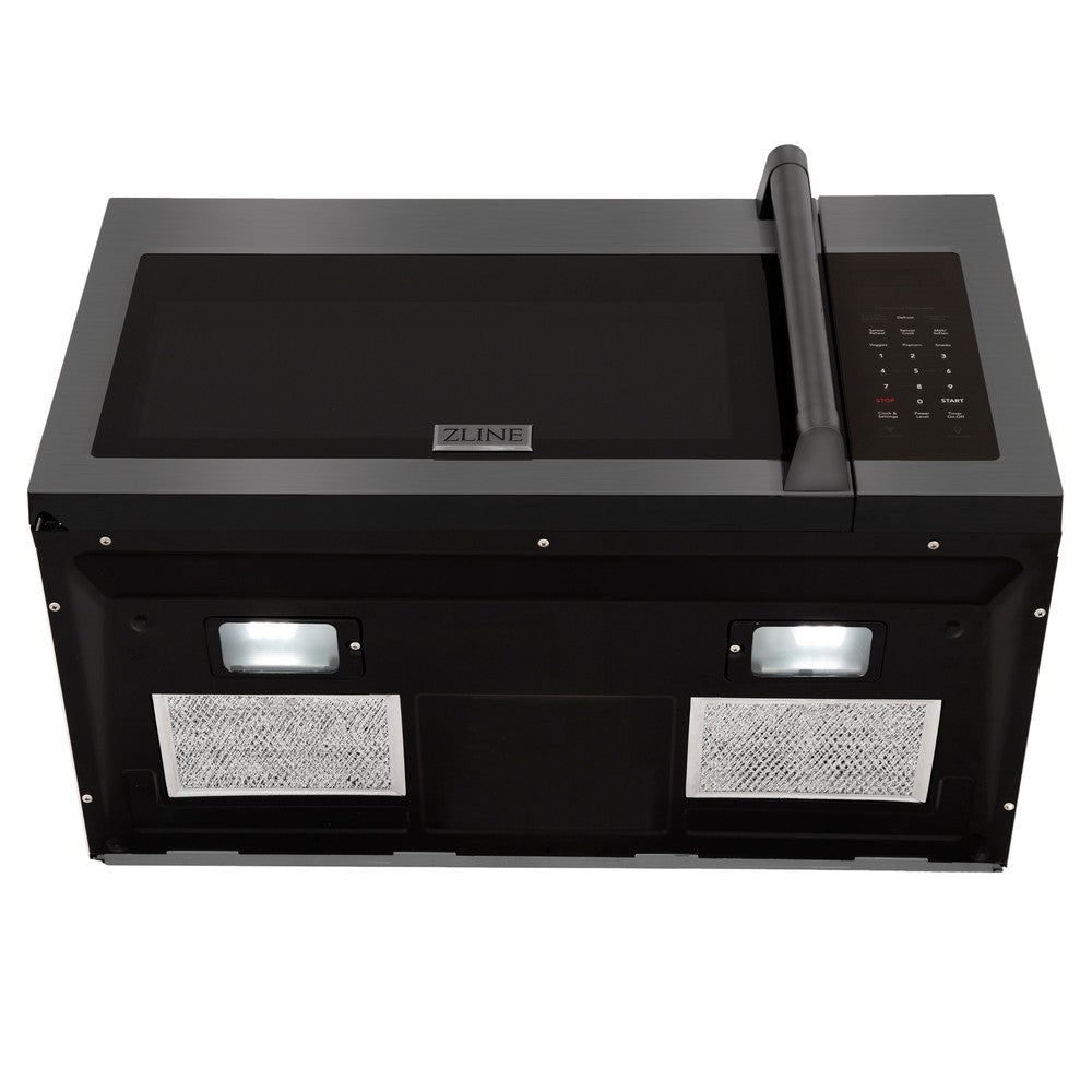 30 in. Black Stainless Steel Over the Range Convection Microwave Oven with Traditional Handle MWOOTRH30BS