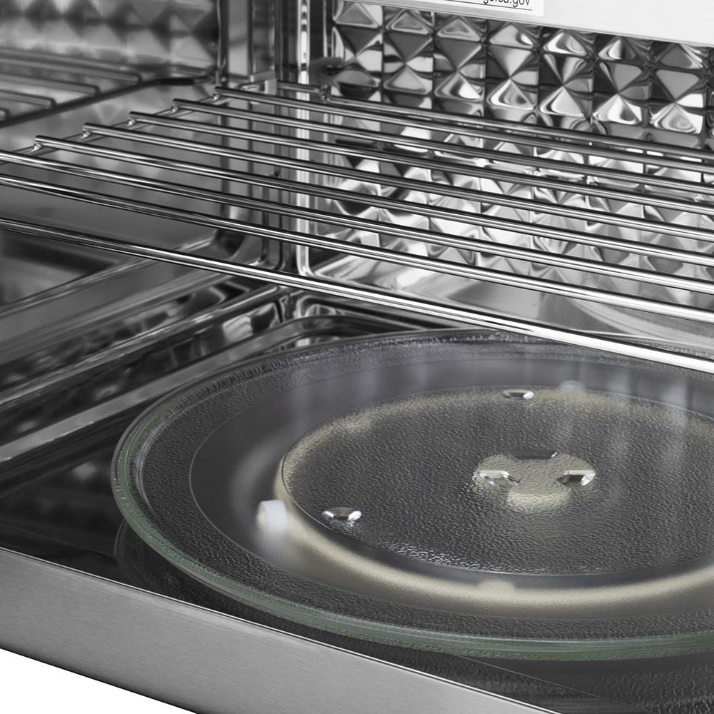 30 in. Black Stainless Steel Over the Range Convection Microwave Oven with Traditional Handle MWOOTRH30BS