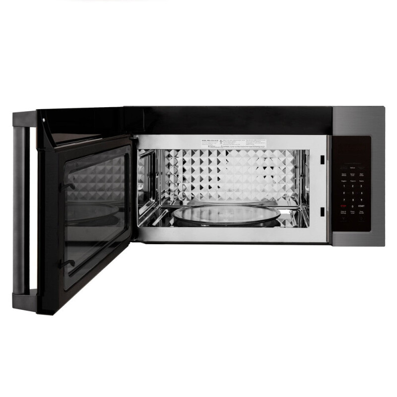 30 in. Black Stainless Steel Over the Range Convection Microwave Oven with Traditional Handle MWOOTRHBS