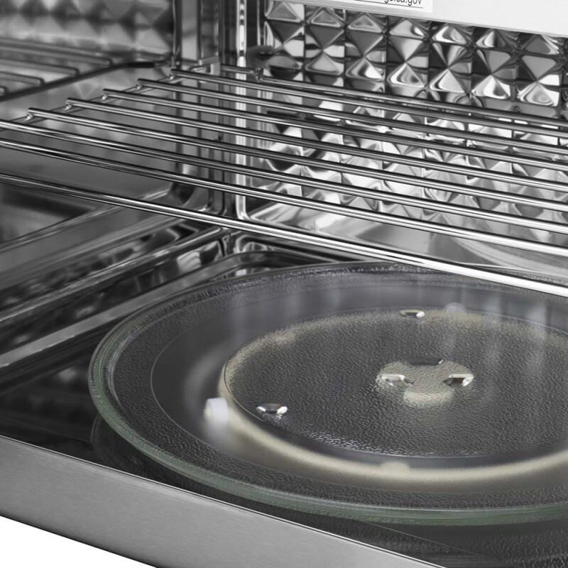 30 in. Black Stainless Steel Over the Range Convection Microwave Oven with Traditional Handle MWOOTRHBS