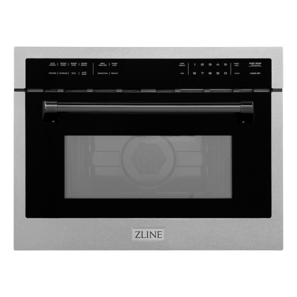 AutographEdition 24" 1.6 cu ft. Built-in Convection Microwave Oven in Fingerprint Resistant Stainless Steel with Matte Black Accents MWOZ24SSMB