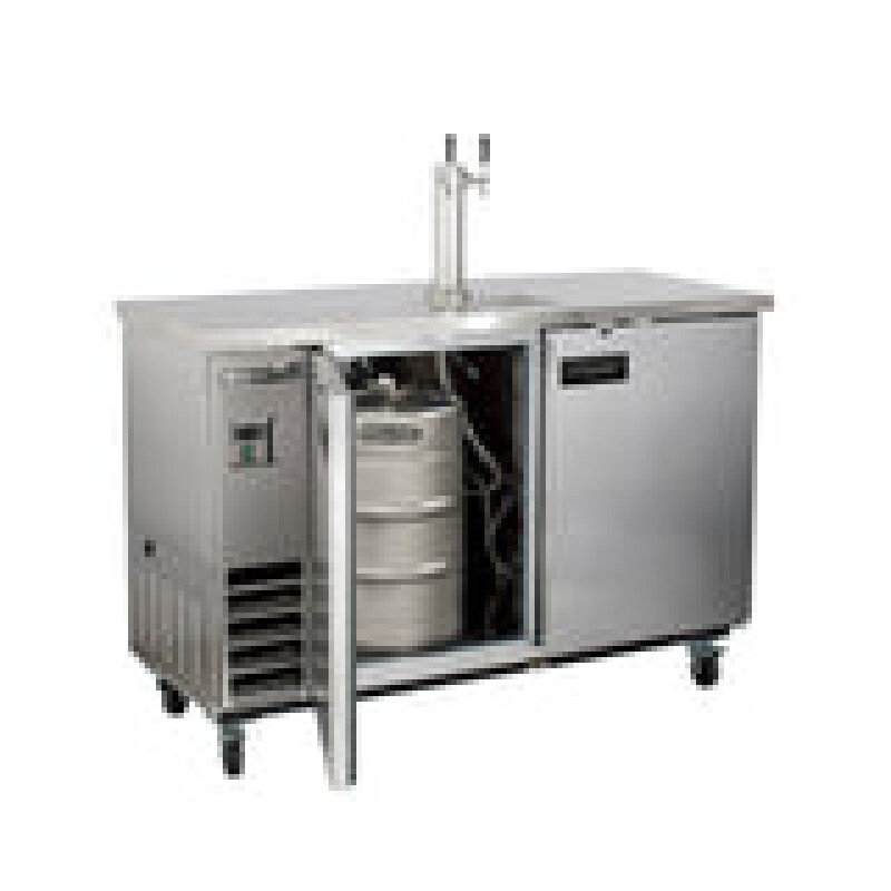 Maxx Cold Single Tower, 2 Tap Beer Dispenser, 10.5 cu. ft., 2 Barrels/Kegs (297L)  MXBD481SHC