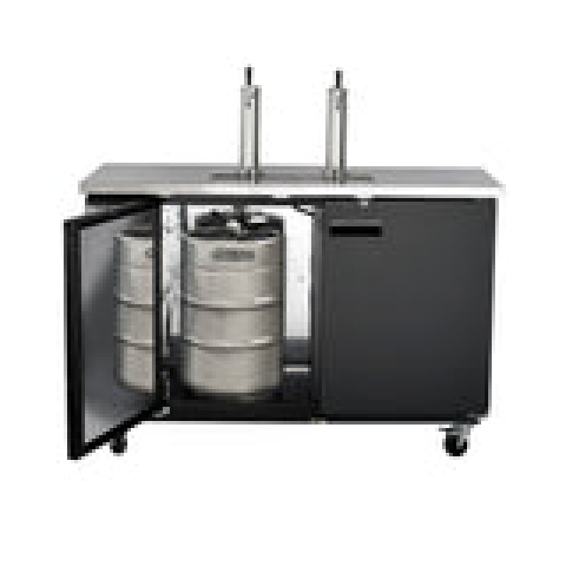 Maxx Cold Dual Tower Beer Dispenser, 14.2 cu. ft., 2 Barrels/Kegs (402L)/Stainless Top MXBD602BHC