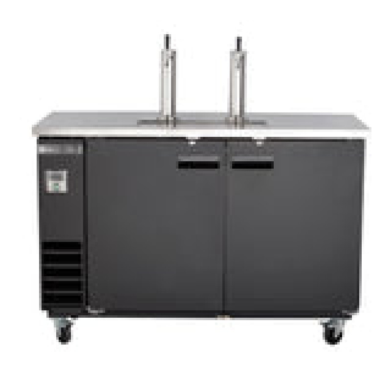 Maxx Cold Dual Tower Beer Dispenser, 14.2 cu. ft., 2 Barrels/Kegs (402L)/Stainless Top MXBD602BHC