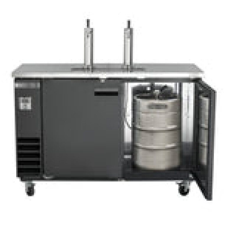 Maxx Cold Dual Tower Beer Dispenser, 14.2 cu. ft., 2 Barrels/Kegs (402L)/Stainless Top MXBD602BHC