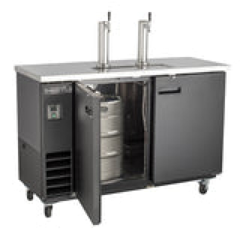 Maxx Cold Dual Tower Beer Dispenser, 14.2 cu. ft., 2 Barrels/Kegs (402L)/Stainless Top MXBD602BHC