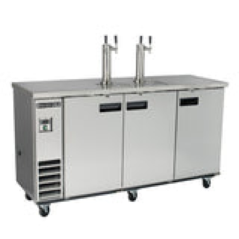 Maxx Cold Dual Tower, 2 Tap Beer Dispenser, 17.3 cu. ft., 3 Barrels/Kegs (490L)  MXBD722SHC