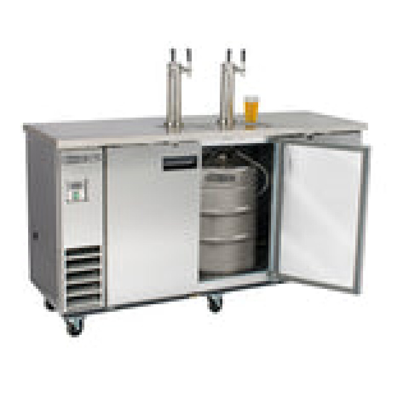 Maxx Cold Dual Tower, 2 Tap Beer Dispenser, 17.3 cu. ft., 3 Barrels/Kegs (490L)  MXBD722SHC