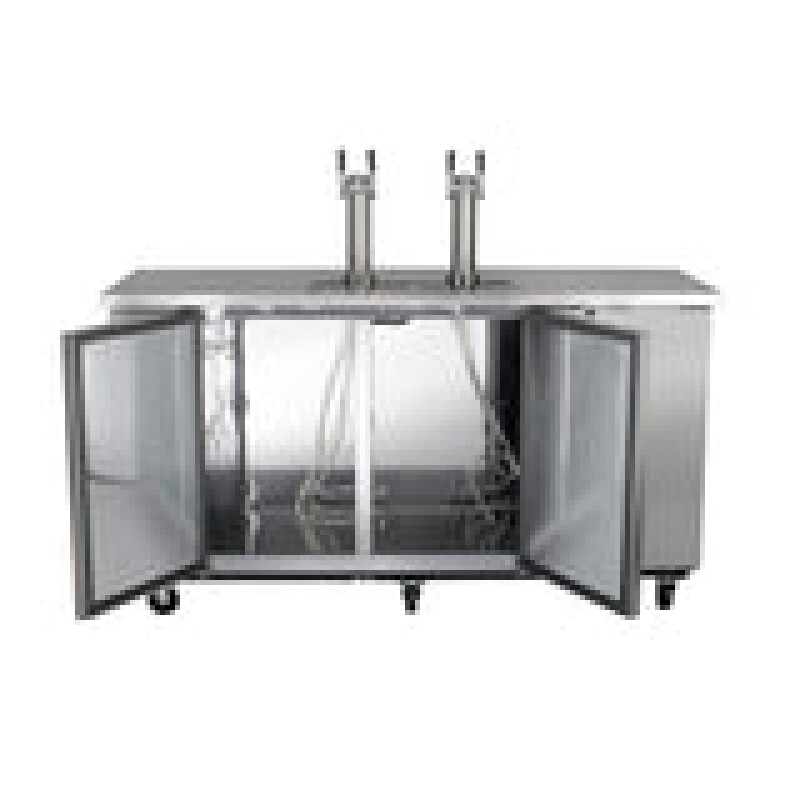 Maxx Cold Dual Tower, 2 Tap Beer Dispenser, 17.3 cu. ft., 3 Barrels/Kegs (490L)  MXBD722SHC
