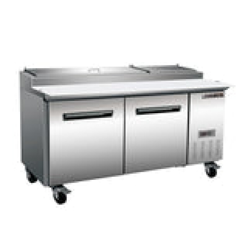 Maxx Cold Two-Door Refrigerated Pizza Prep Table, 22 cu. ft. Storage Capacity MXCPP70HC