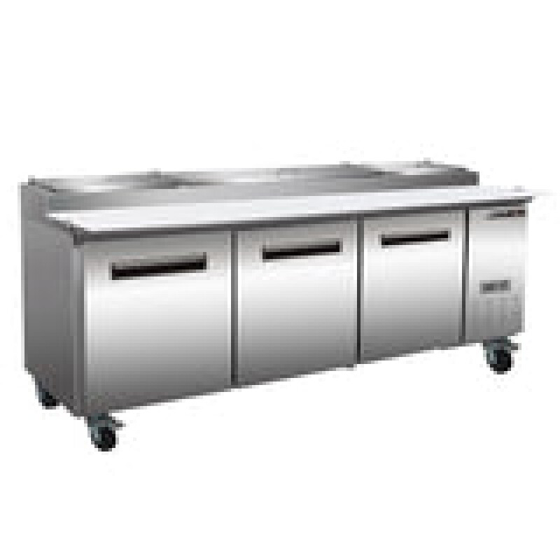 Maxx Cold Three-Door Refrigerated Pizza Prep Table, 32 cu. ft. Storage Capacity MXCPP92HC