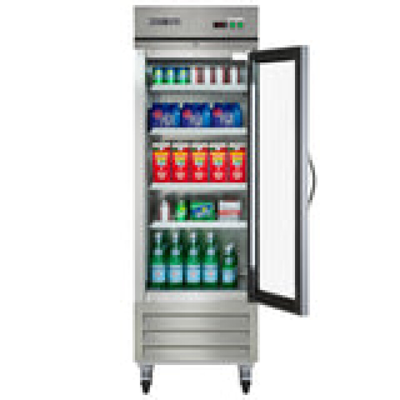 Maxx Cold Single Glass Door Reach-In Refrigerator MXCR23GDHC