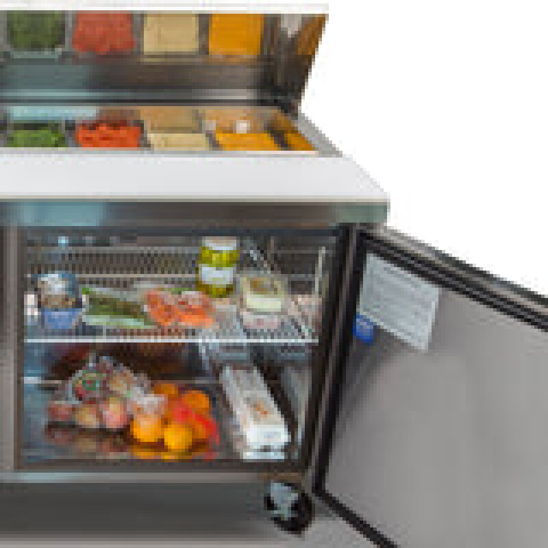 Maxx Cold 1 Door Refrigerated Sandwich and Salad Prep Station MXCR29SHC