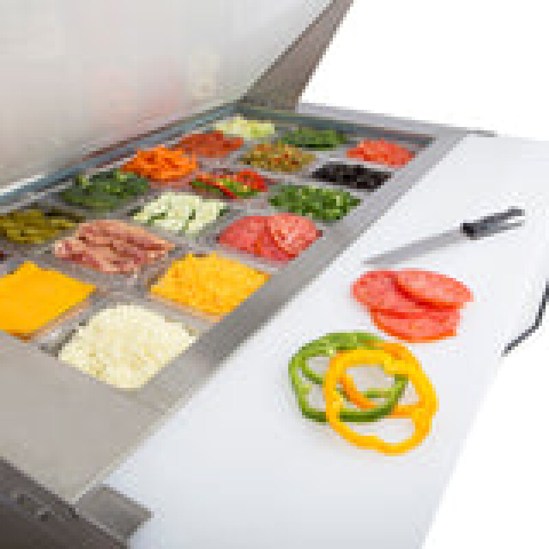 Maxx Cold Two-Door Refrigerated Megatop Prep Unit, 12 cu. ft. Storage Capacity MXCR48MHC