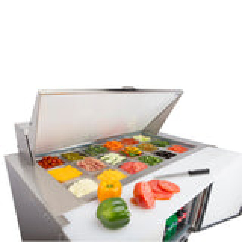 Maxx Cold Two-Door Refrigerated Megatop Prep Unit, 12 cu. ft. Storage Capacity MXCR48MHC