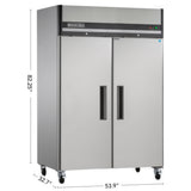 Maxx Cold Double Door Reach-In Refrigerator, Top Mount, 49 cu. ft., Energy Star, in Stainless Steel MXCR49FDHC