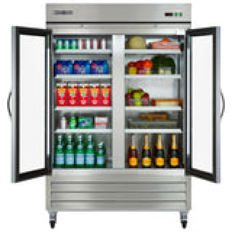 Maxx Cold Double Glass Door Reach-In Refrigerator MXCR49GDHC