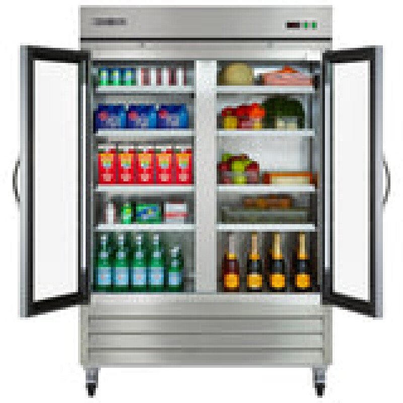 Maxx Cold Double Glass Door Reach-In Refrigerator, Bottom Mount, 49 cu. ft. MXCR49GDHC