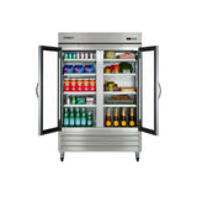 Maxx Cold Double Glass Door Reach-In Refrigerator, Bottom Mount, 49 cu. ft. MXCR49GDHC