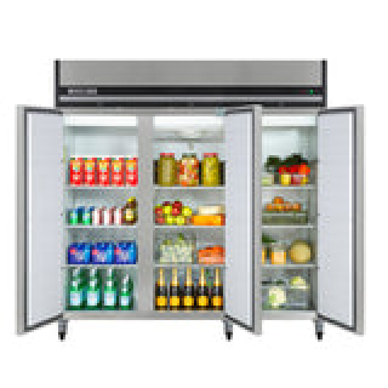 Maxx Cold Triple Door Reach-in Refrigerator, Top Mount, 72 cu. ft. Storage Capacity MXCR72FDHC