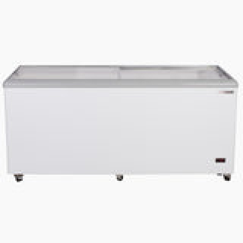Maxx Cold Curved Glass Ice Cream Dipping Cabinet Freezer, 20 cu. ft. Storage Capacity MXDC12
