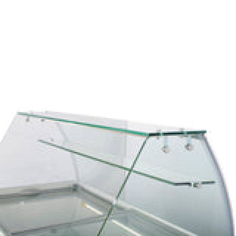 Maxx Cold Curved Glass Ice Cream Dipping Cabinet Freezer, 13.8 cu. ft. Storage Capacity MXDC8