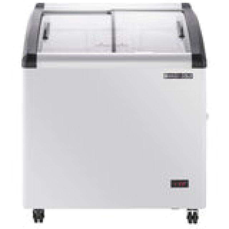 Maxx Cold Curved Glass Top Chest Freezer Display, 4.87 cu. ft. Storage Capacity MXF32CHC3